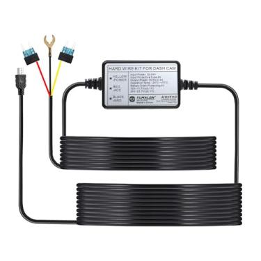 Imagem de Kit de cabo rígido Dash Cam, entrada 12-24V, saída CC 5V, proteção contra dreno de bateria (USB-Mini)