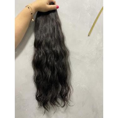 Imagem de 175g de cabelo de 60cm em 3 redes extra fina manual - Cabelo humano