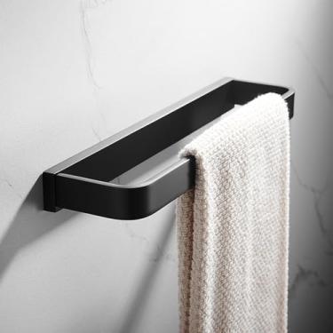 Imagem de Conjunto de ferragens para banheiro preto - Prateleira de canto, suporte para toalhas, kit, porta-toalhas