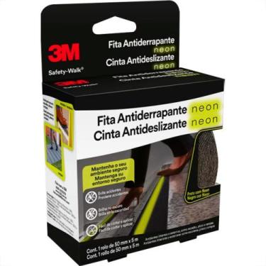 Imagem de 3M Fita Antiderrapante Int.5Mt - Pto/Neon - 3M MELHORIA DO LAR