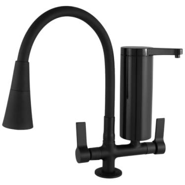 Imagem de Torneira Filtro Gourmet Flexível Bancada Preta Silicone