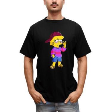 Imagem de Camiseta Masculina Lisa Lisa Simpsons Tumblr Swag - Bella Store, Preto