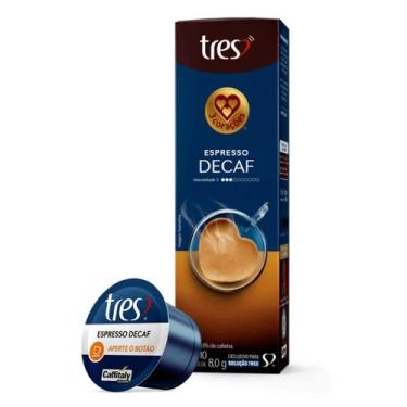 Imagem de Cápsula de Café Tres 3 Corações Espresso Descafeinado 10 Unidades, Esp