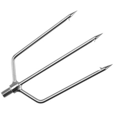 Imagem de Alwonder Arpão de pesca retrátil, aço inoxidável, telescópico, parafuso de 8 mm, lança sortidos, arpão, arpão, arpão, arpão, arpão, 3 garras