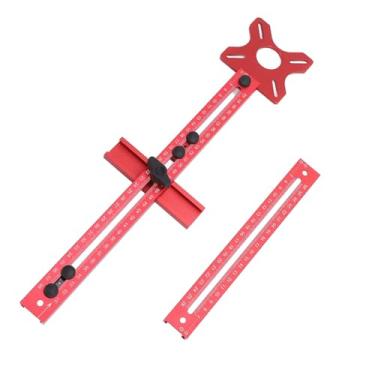 Imagem de Suporte de ranhura de fresagem, gabarito e guia de roteador 4 em 1, guia de corte circular de roteador ajustável, gabarito de roteador para círculo de corte de madeira para marcenaria