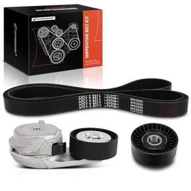 Imagem de A-Premium Kit De Transmissão Por Correia Serpentina Com Tensor E Polia Intermediária Para Motor Compatível Dodge Ram 1500, 2500, 09-10, 3500, 2009, 11-12, 11-18, 4500, 5500, 14-16 - Ohv V8 5,7L 6,4L