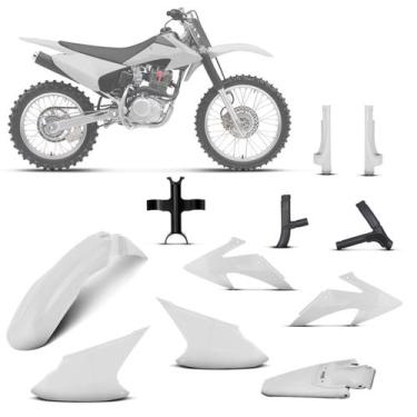 Imagem de Kit Plástico Crf 230f 2008 À 2014 - Pro tork, Branco