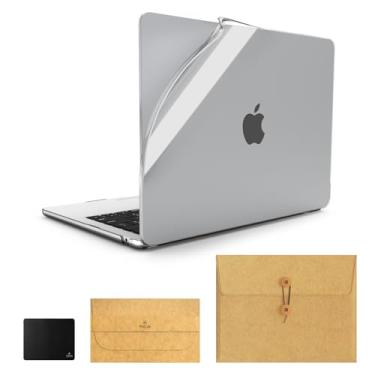 Imagem de PHOCAR Capa transparente para MacBook Air 13 com capa para laptop, mouse pad, manga pequena para mouse e carregador, conjunto completo de acessórios projetado apenas para MacBook Air de 13,6 polegadas