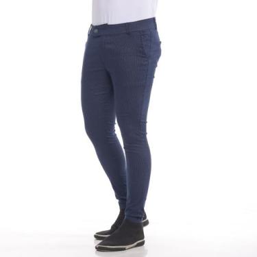 Imagem de Calça social masculina skinny esporte fino calça cropped - Lilih-Leon,