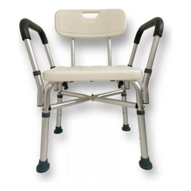 Imagem de Cadeira De Banho Leve E Resistente Com Encosto - Regulável - MontSerra