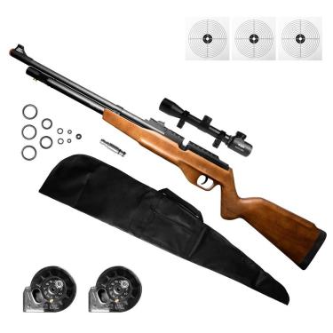 Imagem de Carabina Airgun Pcp G850m 5,5mm Qgk+luneta 4x32eg+capa+alvo 5.5 Mm Marrom