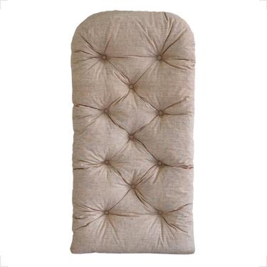Imagem de Almofada Confortável Impermeável P/ Poltrona Cadeira Banco Linhão Bege