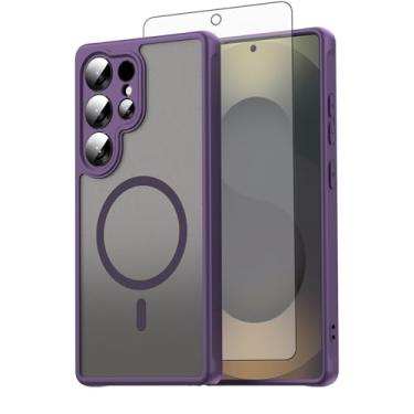 Imagem de Asuwish Capa de celular para Samsung Galaxy S25 Ultra 5G, compatível com Magsafe Magnetic, translúcido fosco antiimpressão digital, capa protetora à prova de quedas S25Ultra 25S S 25 25Ultra 6.9 2025