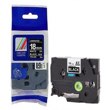 Imagem de Fita Aplicável Brother Tz Tze 345 Preta Letra Branca 18Mm - Dcx