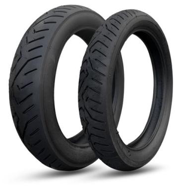 Imagem de Par de Pneus Moto 110/70-17 140/70-17 MT03 CB300R - Black Tyres