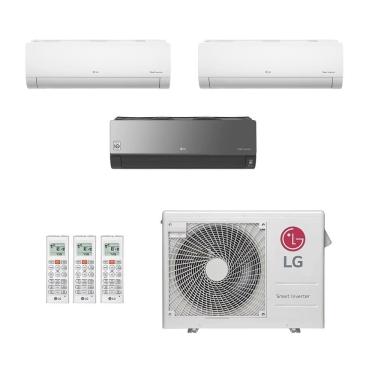 Imagem de Ar-Condicionado Multi Split Inverter LG 21.000 (1x Evap HW Artcool 7.000 + 2x Evap HW 12.000) Quente/Frio 220V