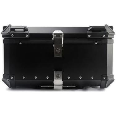 Imagem de Motocross Top Case Para Xadv X Adv 750 X Adv, Motocicleta Cauda Caixa Bagagem Impermeável Ciclomotor Armazenamento De Bagagem Motocicleta Tronco Motocicleta Top Box Para Viajar, Silver, 65L