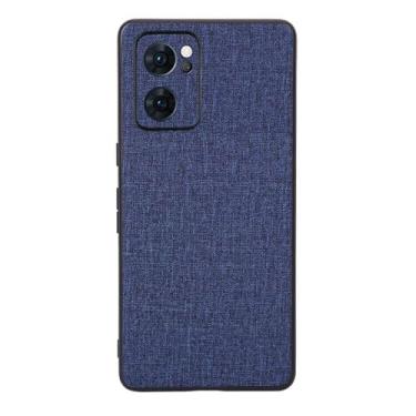 Imagem de Capas Compatível com OPPO Reno 7 5G,Design de padrão de tela,Pproteção completa de 360°,Pplástico macio,Proteção contra queda-Blue