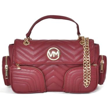 Imagem de Bolsa Tiracolo Multipocket Bag Via Marte Matelassê Alça Corrente Ajustável B2-601