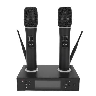 Imagem de Diyeeni Microfone Sem Fio, system de Microfone Sem Fio Dinâmico Profissional Sem Fio, Design Anti -uivo, Receptor Com Slot de Carregamento, Adequado para DJ, karaokê, Casa e KTV