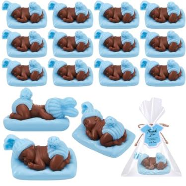 Imagem de Otuuz 12 pacotes de sabonetes para chá de bebê lembrancinhas de chá de bebê artesanais para presente de bebê dormindo sabonete perfumado com etiquetas de presente para convidados decoração de chá de