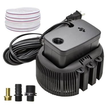 Imagem de SurmountWay Bomba com tampa de piscina acima do solo, 850 GPH, 3 adaptadores para tampa de piscina com mangueira resistente à torção de 4 metros (preto)