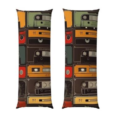 Imagem de Capa de travesseiro corporal com zíper oculto, fronha longa de microfibra macia e respirável para travesseiro corporal, capas de almofada de fita vintage para presente de dormir capa de travesseiro de