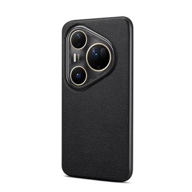 Imagem de HAOMRIYL Capa ultrafina para Huawei Pura 80 Ultra/80 Pro+/80 pro/80, capa de couro leve e luxuosa proteção à prova de choque, capa de negócios macia, preta, 80 Ultra