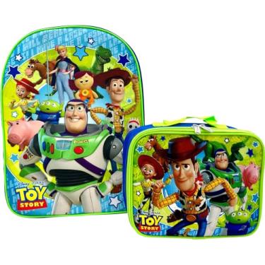 Imagem de Ruz Mochila escolar infantil Disney com conjunto de lancheira. Pacote de 2 peças de 38 cm e lancheira (Toy Story), grande
