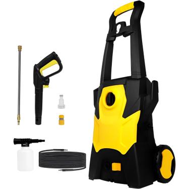 Imagem de Lavadora de Alta Pressão Elétrica Portátil 220V 90 Bar – Compacta, Potente e com Rodinhas - Máquina Ideal para Lavar Carros, Motos, Quintal e Jardim