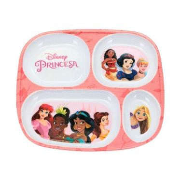 Imagem de Prato Refeição Infantil Princesas Disney 4 Divisórias