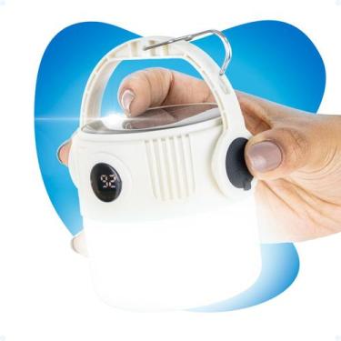 Imagem de Lampada Camping Lampião Solar Led Recarregável Camping Pesca - Hxt
