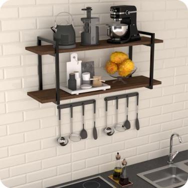 Imagem de Prateleira Estilo Industrial Cozinha De Parede Gnd Pm 60Cm - Metalcrom