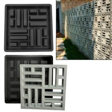 Imagem de Kit 2 Taco Chines Forma Molde 39x39x7 Elemento Vazado Cobogó Combosé -