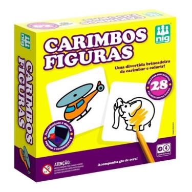 Imagem de Carimbo Infantil Com 28 Pcs Em Madeira Diversas Figuras- Nig - NIG Bri