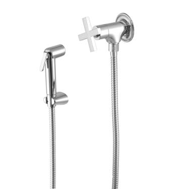 Imagem de Ducha Higiênica com Registro 1850 Linha Ômega 1/4 de Volta Cromado Meber