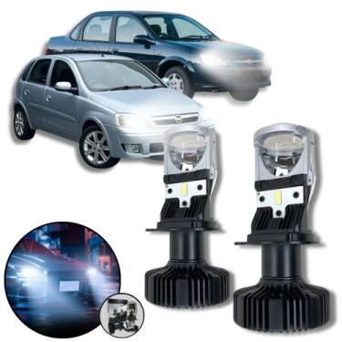 Imagem de Mini Projetor Elíptico Farol Baixo Alto H4 Chevrolet Corsa - ShockLigh