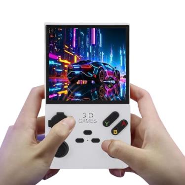 Imagem de Luocute Console de Jogos Retro Portátil, Armazenamento de 256 GB, Resolução 720x720, Bateria de 4000mAh, Com 45 Emuladores para Desempenho Suave, Tela HD de 4,0 in, 4 RK3326 Processador (Branco)