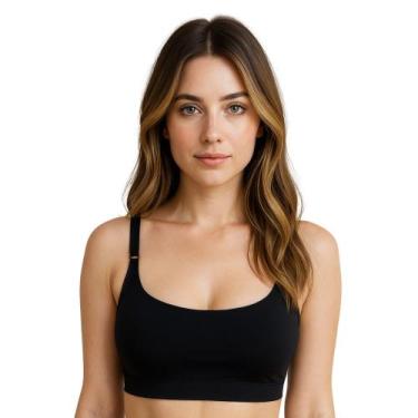 Imagem de Sutiã sem Bojo Microfibra com Alças Reforçada Sustentação Claúdia - Na