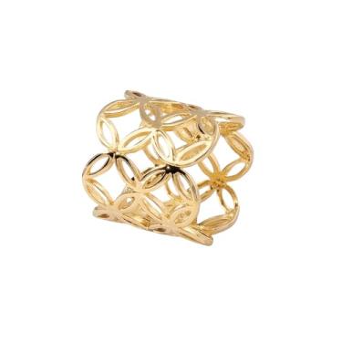 Imagem de Cachecol de seda minimalista flor oco anel deslizante clipe para mulheres cachecóis xaile camiseta moda banhado a ouro/prata fivela suporte fecho para vestidos, acessórios de roupas modernas para sua