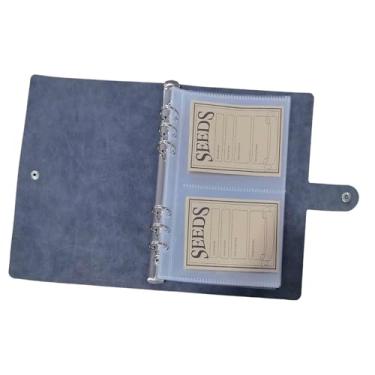 Imagem de DimyFew Organizador de grãos, fichário, suporte para jardim, livro, com 100 envelopes, transparentes, economizador de grãos para casa, escola,