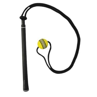 Imagem de Baoblaze Treinamento de swing de corda de golfe, equipamento de prática de velocidade de golfe para velocidade, força, link, jogadores de golfe, Black Yellow a