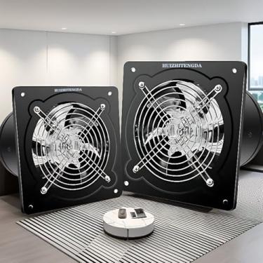 Imagem de 12 Inch,Janela de silêncio de 16 polegadas e ventiladores de ventilação de montagem na parede com válvula de retenção anti-refluxo exaustor de ferro metálico extrator de ventilação