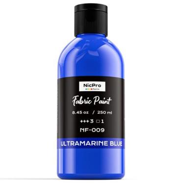 Imagem de Tinta de tecido Nicpro Blue 250mL para móveis e roupas
