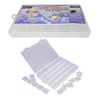 Imagem de Box Organizador Com Divisórias Adaptáveis Transparente 33Cm - São Bern