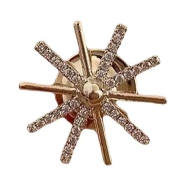 Imagem de Broche De Flor Feminino Com Laço Em Metal, Pin De Lapela Anti-reflexo,