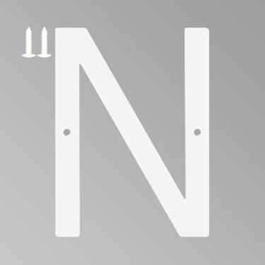 Imagem de Números de casa branca de 12 cm para uso externo, letras de metal para placas externas, letras de endereço de casa de alumínio antiferrugem para decoração de porta da frente, escritório e jardim