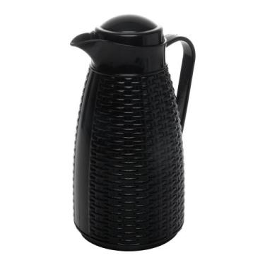 Imagem de Garrafa termica new rattan 400ml preta plastico wolff