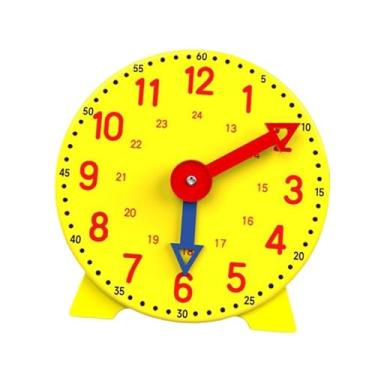 Imagem de Dynwave Relógio de ensino, brinquedo educativo, auxiliares de ensino, fácil leitura, relógio de aprendizagem para crianças a partir de 5 anos, pré-escola, 24 Horas