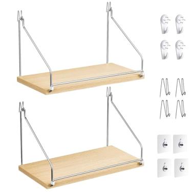 Imagem de Aminigram Organizador de prateleira de cubo de parede de tecido, pacote com 2 acessórios cúbicos de escritório para trabalho, ganchos de decoração de parede de cubículo para quarto, escritório, sem